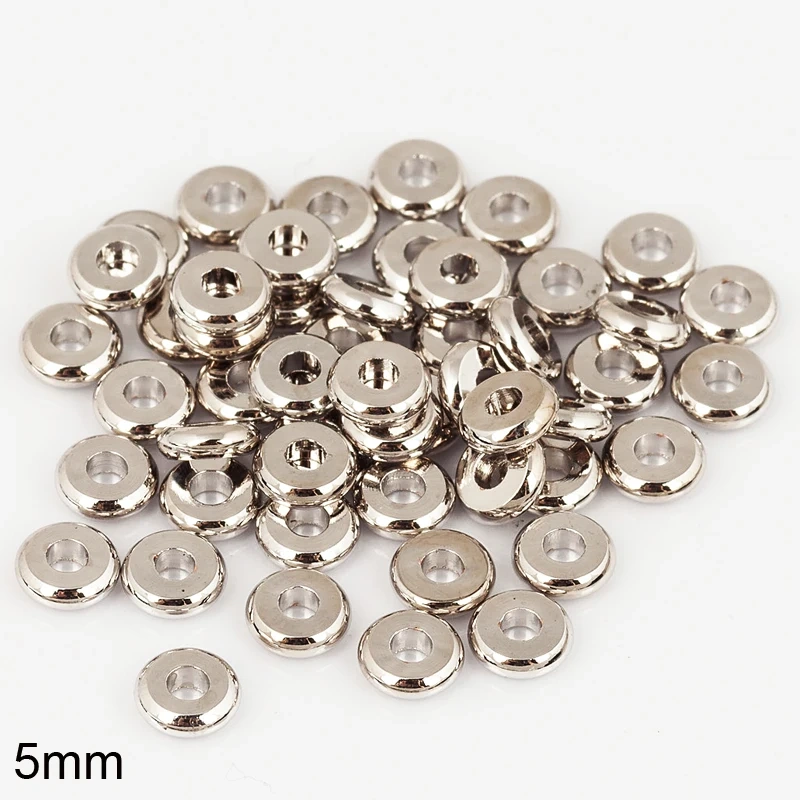 24K Vacuum Gold Plated 4-12mm Separators Brass Spacer Beads,Round Flat ,Not Easy to Tarnish , Jewelry Making Supplies S39