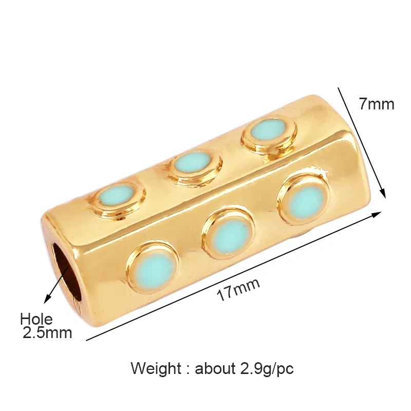Happy Lucky Heart beads Cylinder Tube, Metal Brass Based , Spacor beads , Bead knotting supplies , men's bead K58 S39
