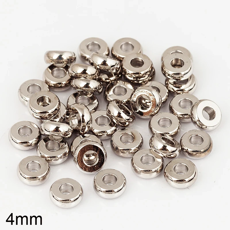 24K Vacuum Gold Plated 4-12mm Separators Brass Spacer Beads,Round Flat ,Not Easy to Tarnish , Jewelry Making Supplies S39