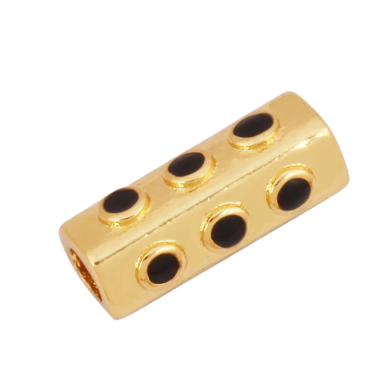 Happy Lucky Heart beads Cylinder Tube, Metal Brass Based , Spacor beads , Bead knotting supplies , men's bead K58 S39