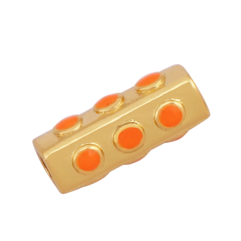 Happy Lucky Heart beads Cylinder Tube, Metal Brass Based , Spacor beads , Bead knotting supplies , men's bead K58 S39