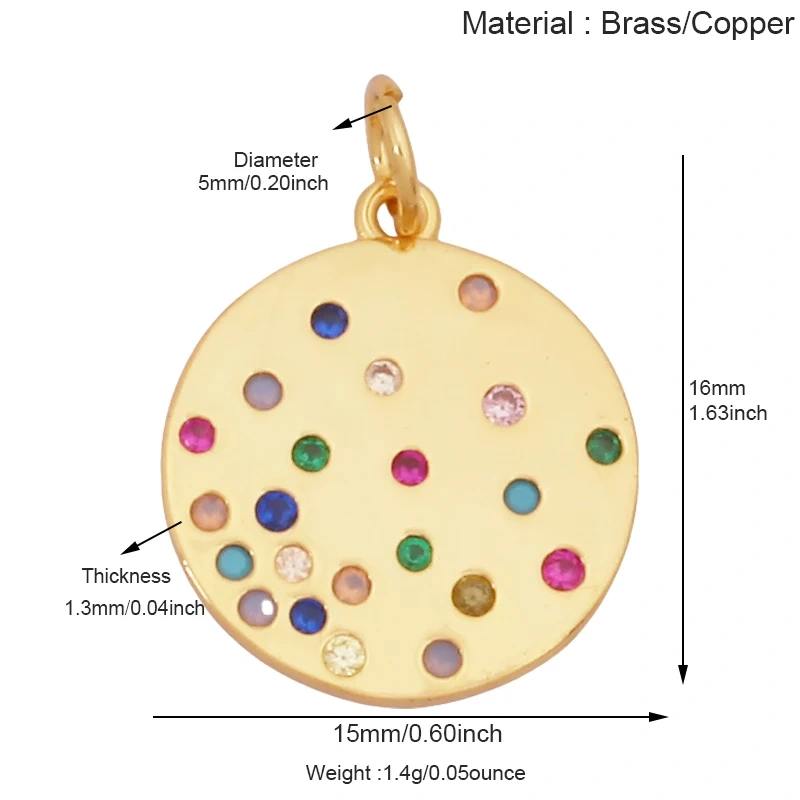 Celetial Sun Moon Polar North Star Flashing Bolt Charm Pendant,Colorful Enamel Gift Jewelry Necklace Bracelet Accessories S77
