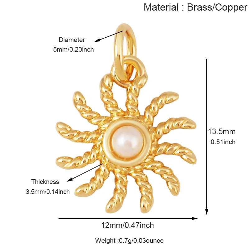 Celetial Sun Moon Polar North Star Flashing Bolt Charm Pendant,Colorful Enamel Gift Jewelry Necklace Bracelet Accessories S77