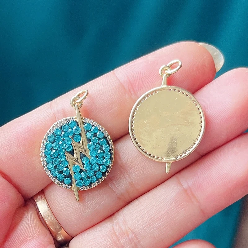 Celetial Sun Moon Polar North Star Flashing Bolt Charm Pendant,Colorful Enamel Gift Jewelry Necklace Bracelet Accessories S77