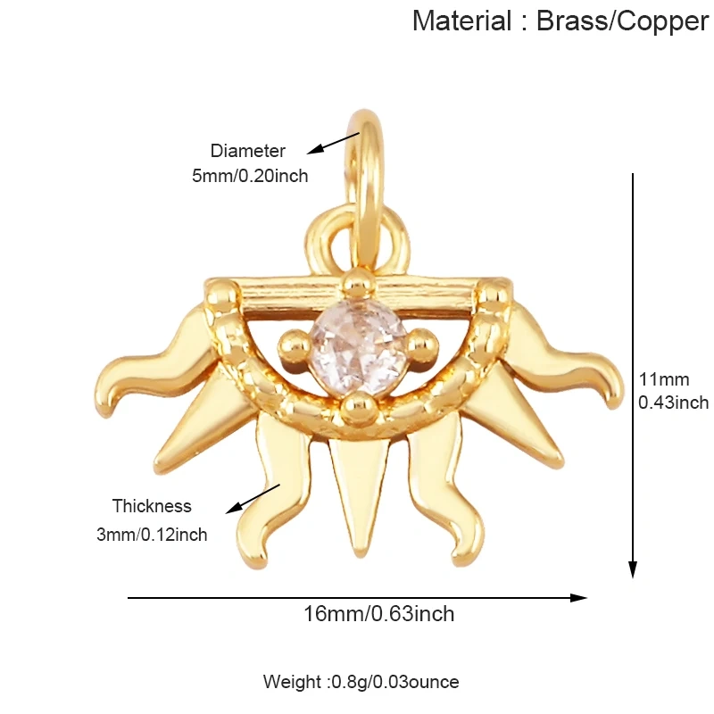 Blue Evil Eye Turkish Shell Round Charm,18K Real Gold Plated , Jewelry Necklace Bracelet Accessories Supplies S73