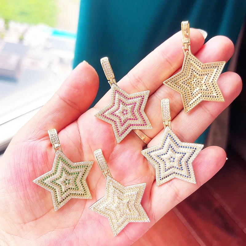 Celetial Sun Moon Polar North Star Flashing Bolt Charm Pendant,Colorful Enamel Gift Jewelry Necklace Bracelet Accessories S77