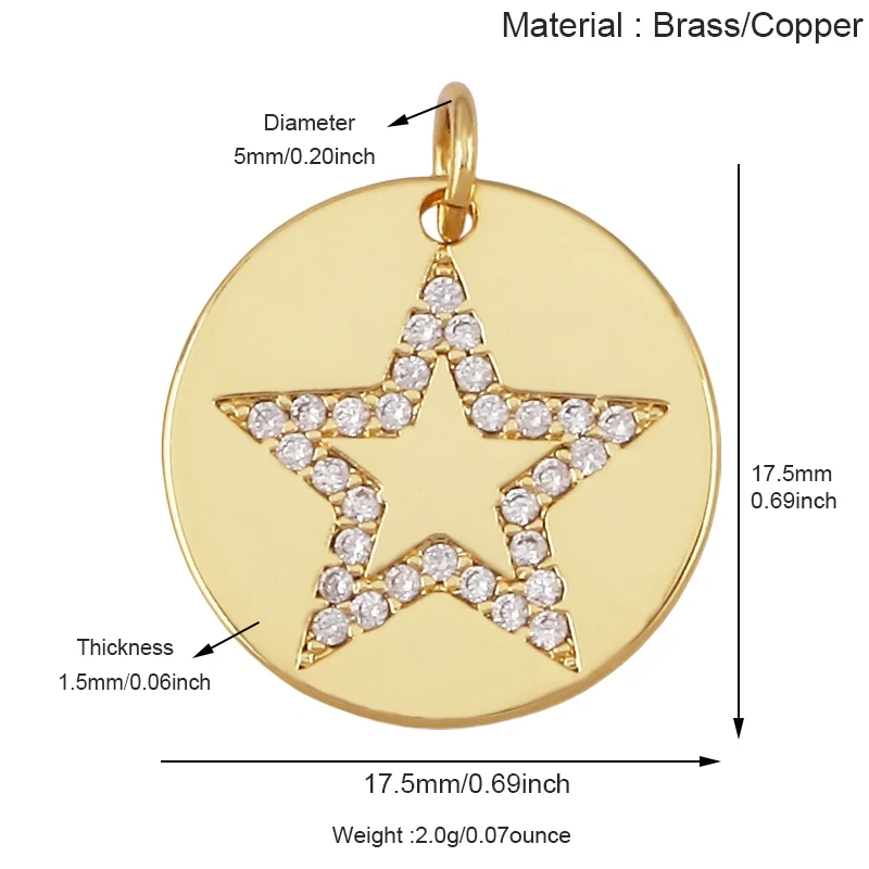 Celetial Sun Moon Polar North Star Flashing Bolt Charm Pendant,Colorful Enamel Gift Jewelry Necklace Bracelet Accessories S77