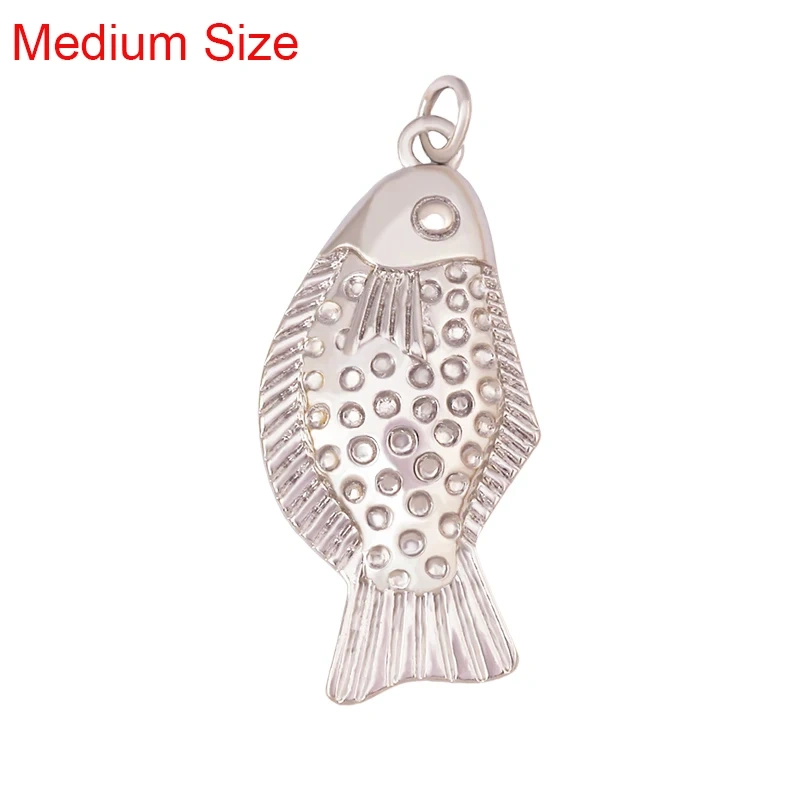 Jellyfish Ocean Shell Conch Red Lobster Sea Fish Shrimp Charm Pendant,Gold Plated Zircon Jewelry Findings Supply S73