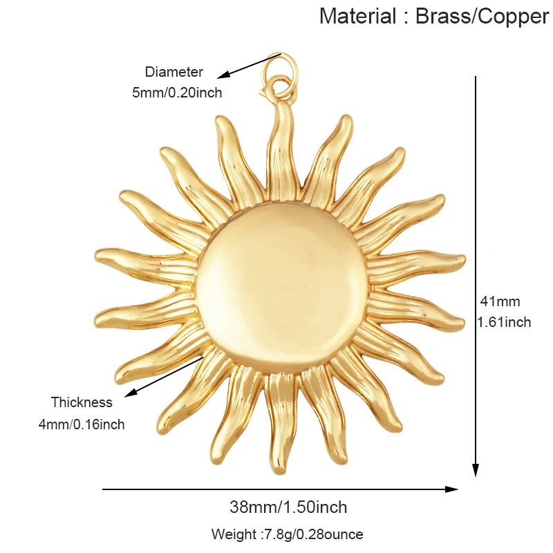 Celetial Sun Moon Polar North Star Flashing Bolt Charm Pendant,Colorful Enamel Gift Jewelry Necklace Bracelet Accessories S77