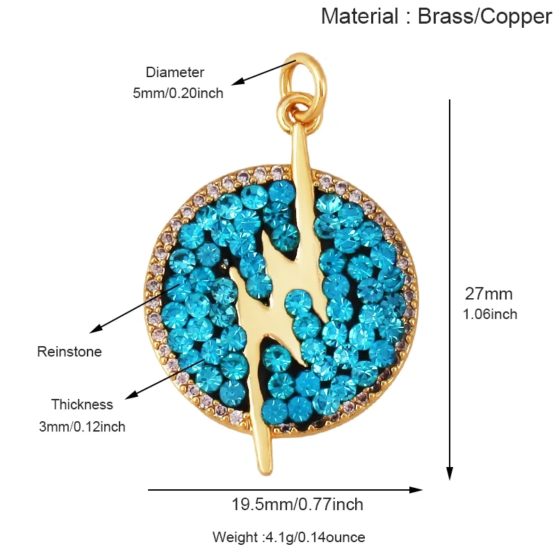 Celetial Sun Moon Polar North Star Flashing Bolt Charm Pendant,Colorful Enamel Gift Jewelry Necklace Bracelet Accessories S77