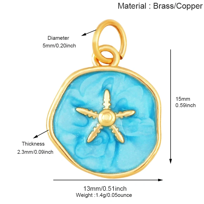 Jellyfish Ocean Shell Conch Red Lobster Sea Fish Shrimp Charm Pendant,Gold Plated Zircon Jewelry Findings Supply S73