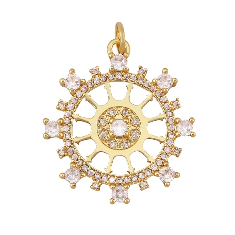 Celetial Sun Moon Polar North Star Flashing Bolt Charm Pendant,Colorful Enamel Gift Jewelry Necklace Bracelet Accessories S77