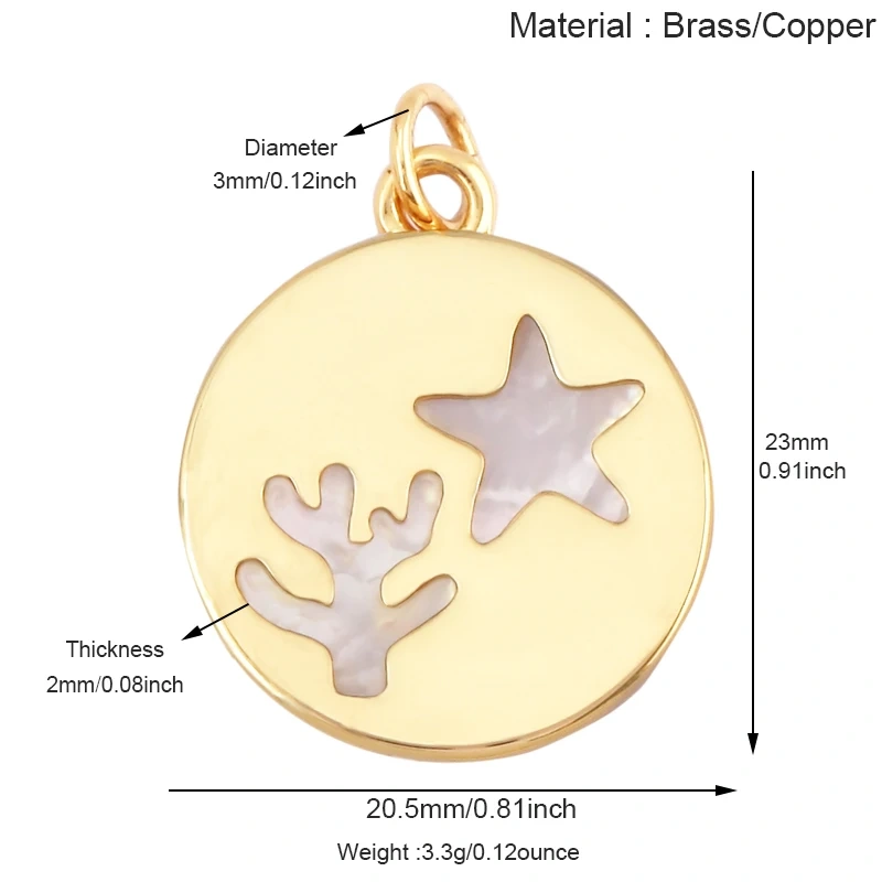 Jellyfish Ocean Shell Conch Red Lobster Sea Fish Shrimp Charm Pendant,Gold Plated Zircon Jewelry Findings Supply S73