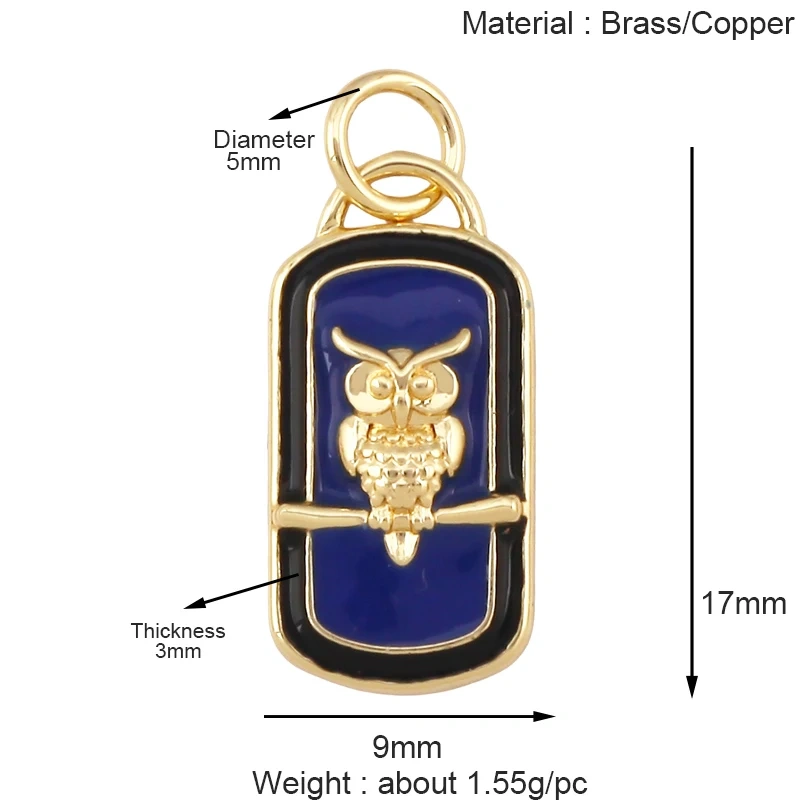 Blue Round Heart Eye Lucky Amulet Turkish Lucky Pendant,Real 18k Gold Plated Necklace Bracelet Jewelry Findings Supplies S52