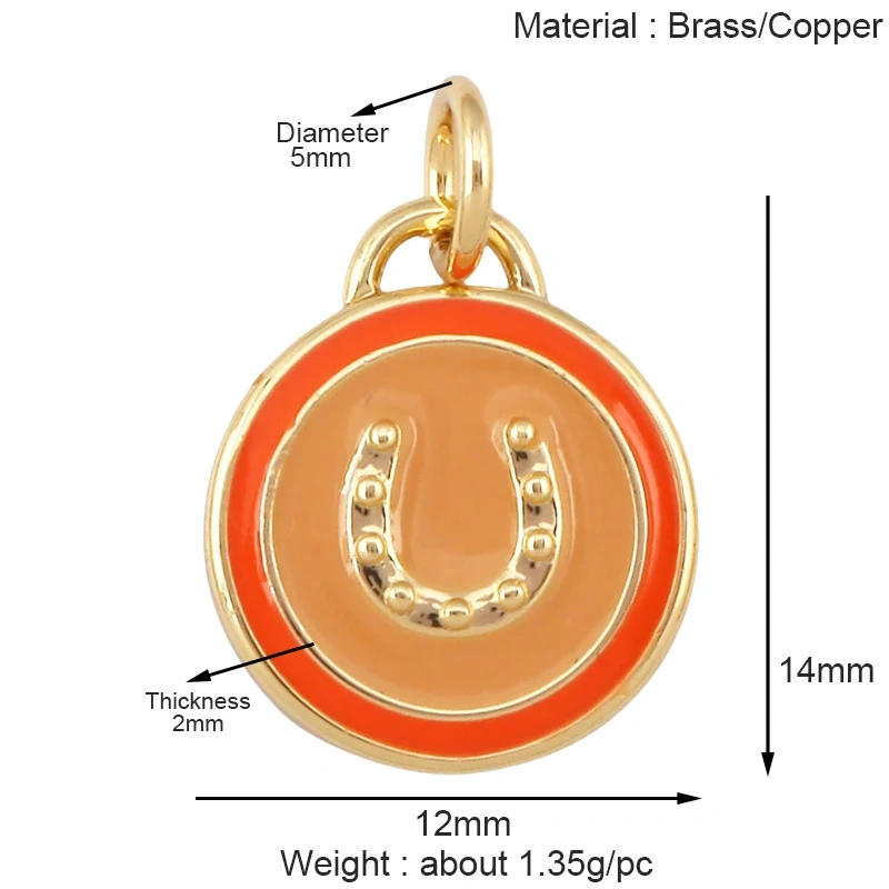 Blue Round Heart Eye Lucky Amulet Turkish Lucky Pendant,Real 18k Gold Plated Necklace Bracelet Jewelry Findings Supplies S52