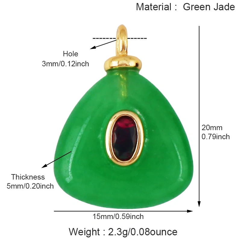 Jade Agate Amethyst Amazonite Water Grass Lapis Lazuli Charm Pendant,18K Real Gold Plated Jewelry for Necklace Craft Making S79