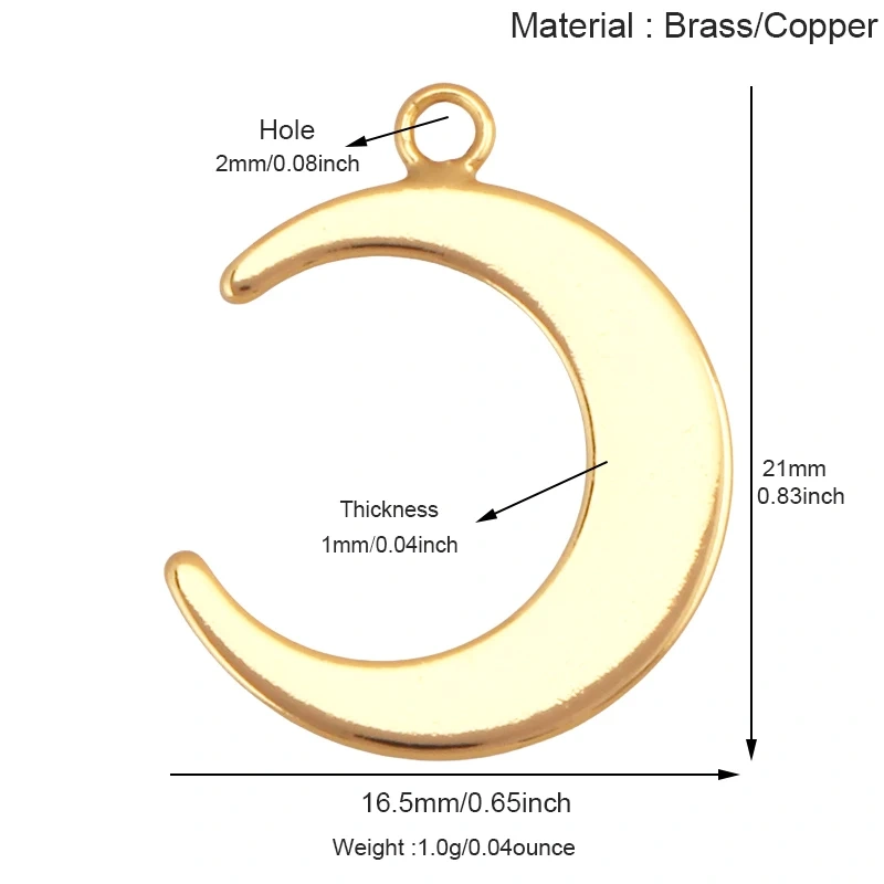 Trendy Red Sun Blue Night Star Moon Universe Celestial Rainbow Charm Pendant,Gold Plated Zircon Jewelry Findings Supply S09