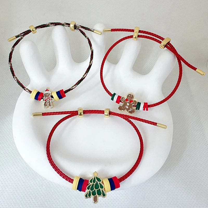 Big  Large Hole Beads Santa Gloves Socks Gift Box Xmas Tree Deer , Bracelet Necklace DIY Jewelry Making Supplies S32