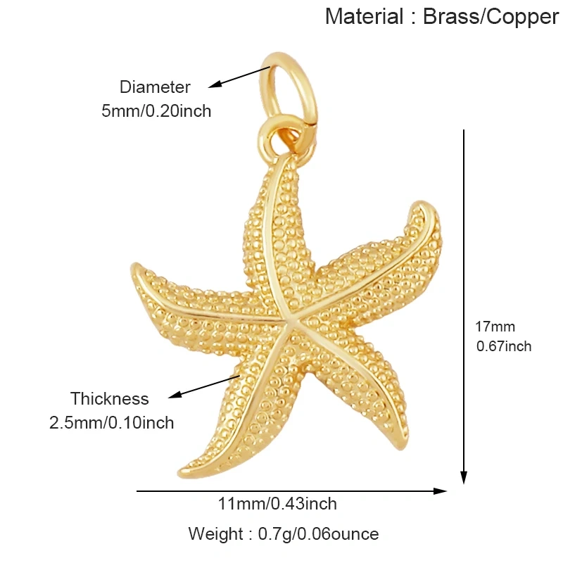 Blue White Tropical Ocean Shell Conch Seahorse Sea Fish Charm Pendant,Gold Plated Zircon Jewelry Findings Supply S93