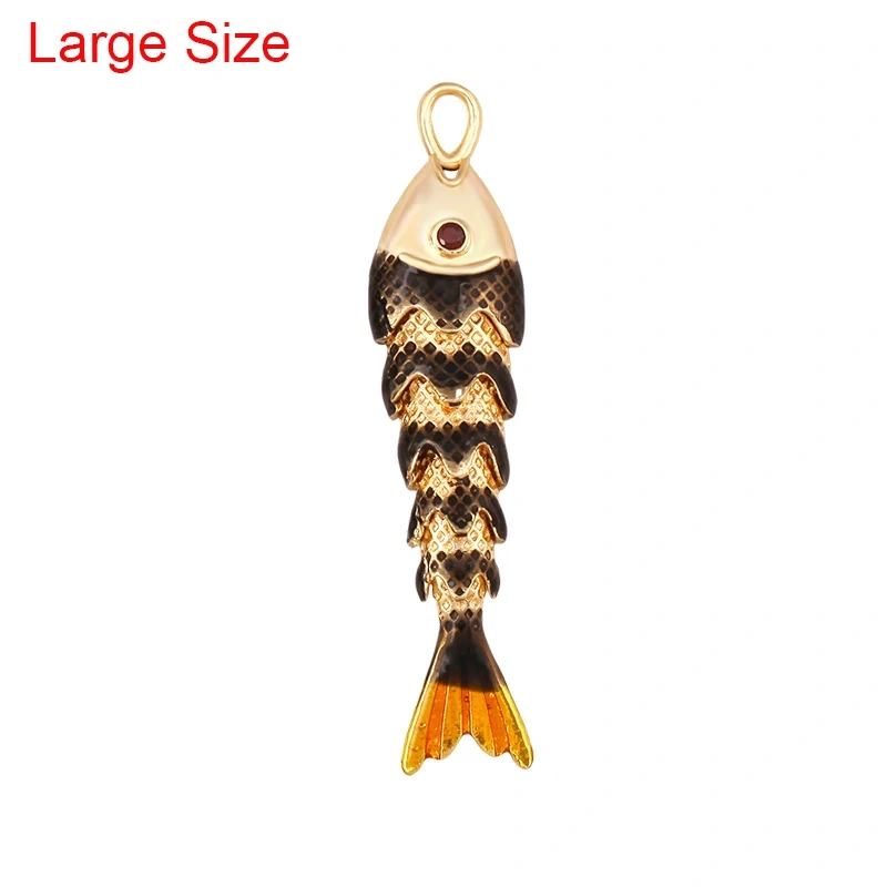 Enamel Fish Whale Shark Tale Crab Marine Sea Dalphin Charm Pendant,18K Real Gold Plated Zircon Jewelry Finding Supplies S75