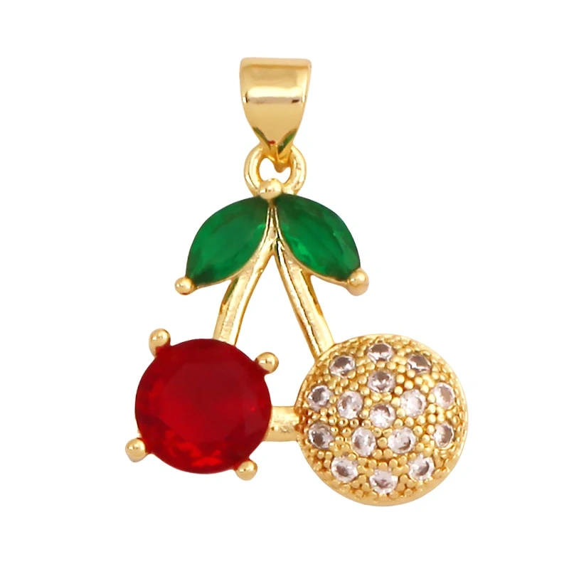Cute 3D Dragon Fruit Strawberry Water Melon Cherry Banana Peach Charm Pendant,Jewelry Necklace Bracelet DIY Making Supplies S40