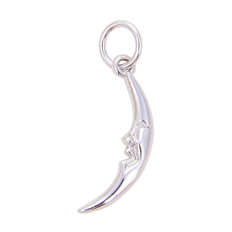 Trendy Red Sun Blue Night Star Moon Universe Celestial Rainbow Charm Pendant,Gold Plated Zircon Jewelry Findings Supply S09