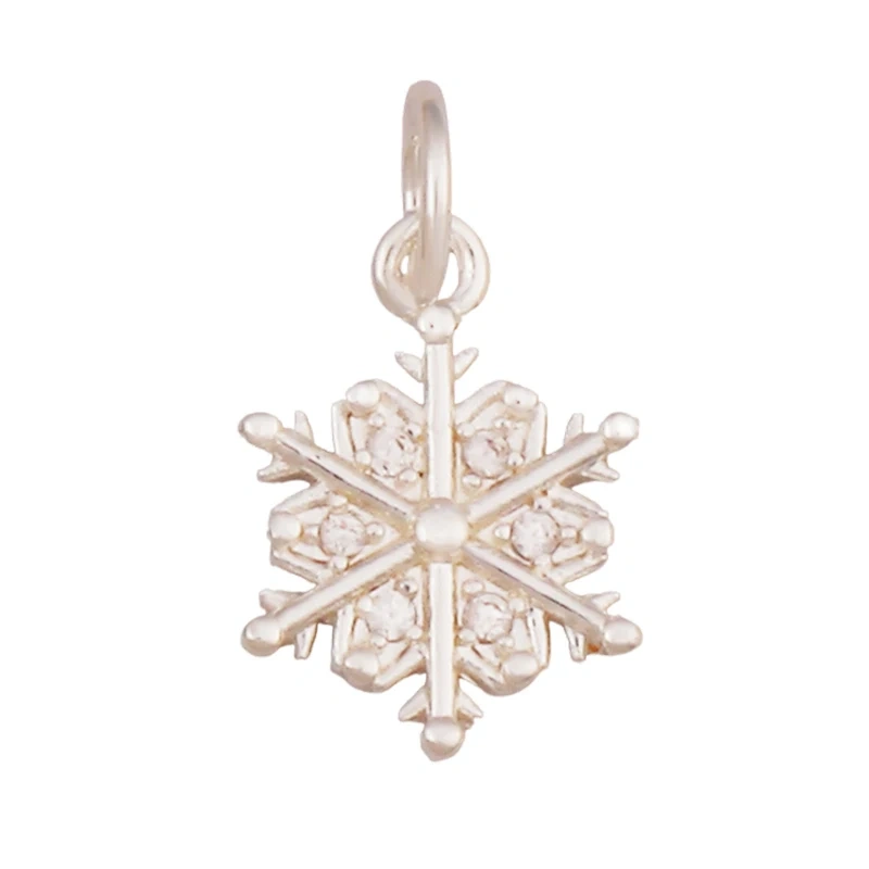L51 Christmas Halloween Snowman Gift Box Pendant Necklace with CZ Stones