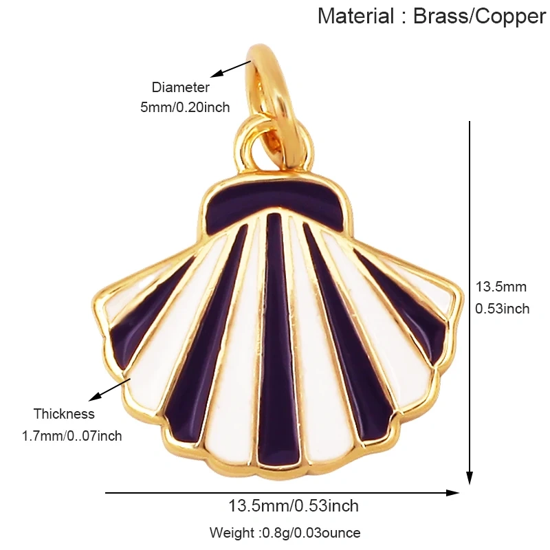 Jelly Fish Whale Seahorse Mermaid Turtle Crab Marine Sea  Shell  Charm Pendant,Gold Plated Zircon Jewelry Finding Supplies S70
