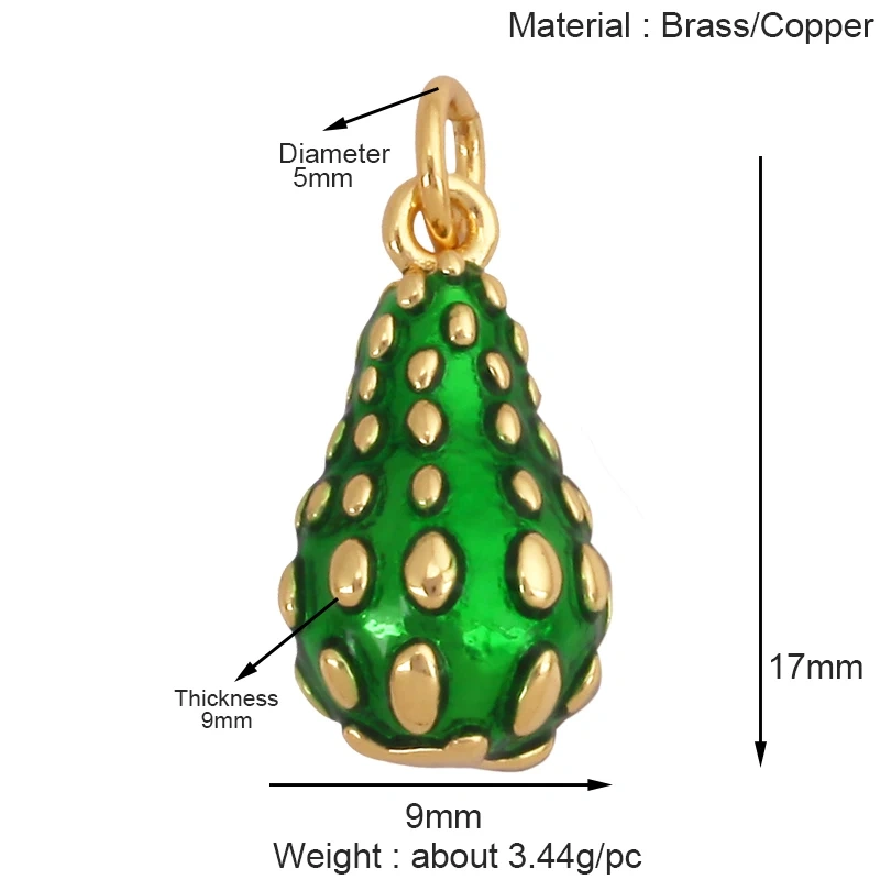 Cute 3D Dragon Fruit Strawberry Water Melon Cherry Banana Peach Charm Pendant,Jewelry Necklace Bracelet DIY Making Supplies S40