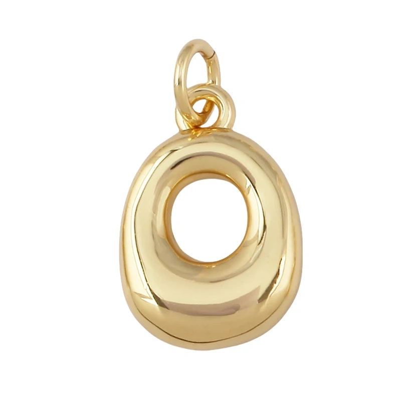 New Cute Without Zircon Brass Initial Name A-Z Letter Charm Pendant,Real 18K Gold Plated Necklace Bracelet Jewelry Supplies S51