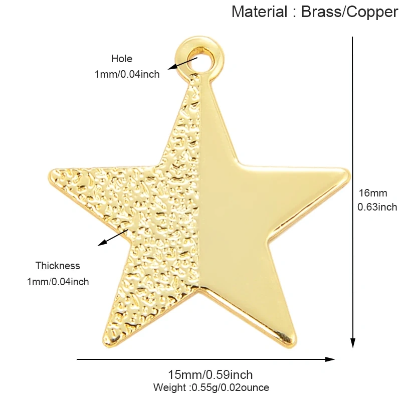 Trendy Red Sun Blue Night Star Moon Universe Celestial Rainbow Charm Pendant,Gold Plated Zircon Jewelry Findings Supply S09