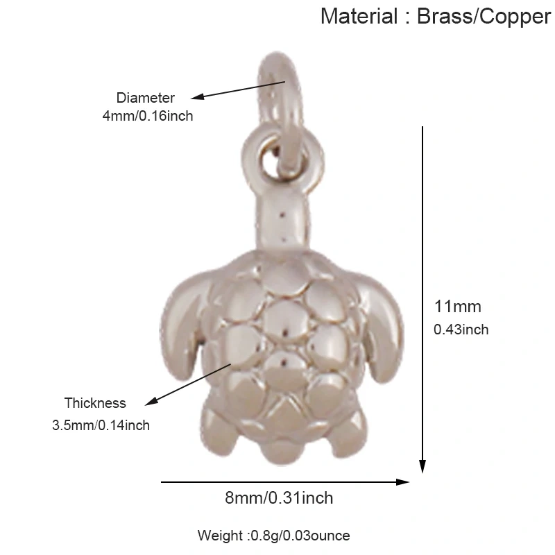 Brass Charm Mini Pendant Starfish Seahorse Shell Turtle Crab, DIYJewelry Making Supplies Accessories S49