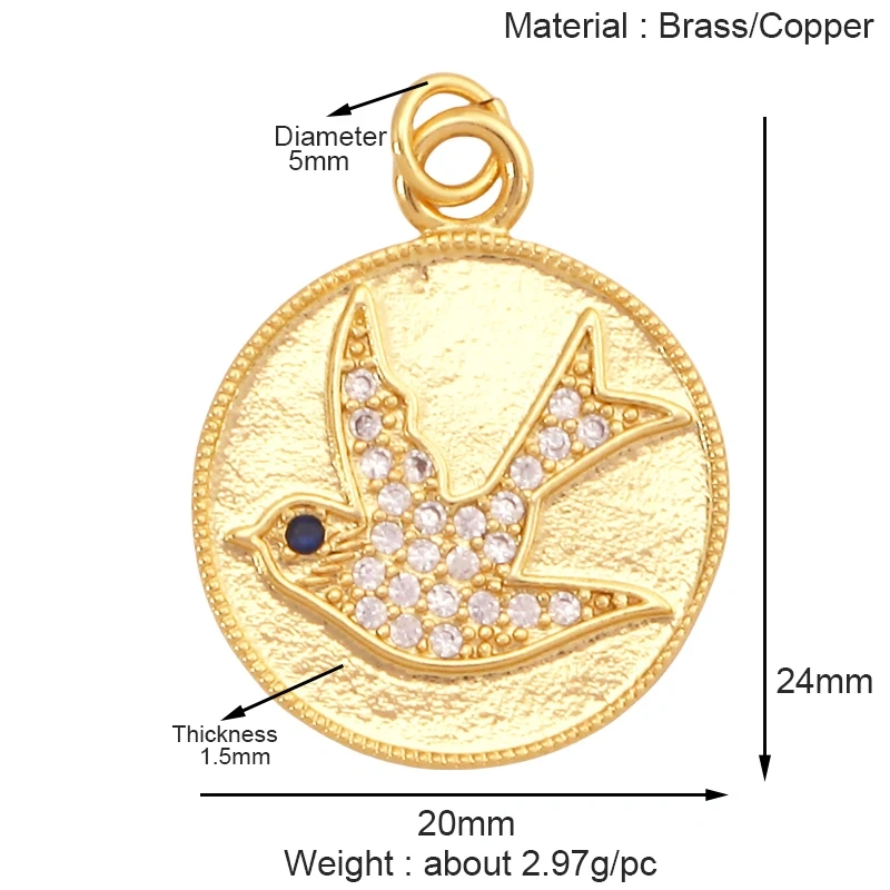 Trendy Butterfly Dragonfly Bee Bird Jumbo Focal Charm Pendant,Real 18K Gold Plated Colour,Craft Jewelry Necklace  Supplies S32