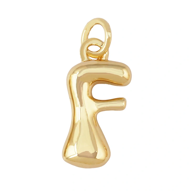 New Cute Without Zircon Brass Initial Name A-Z Letter Charm Pendant,Real 18K Gold Plated Necklace Bracelet Jewelry Supplies S51