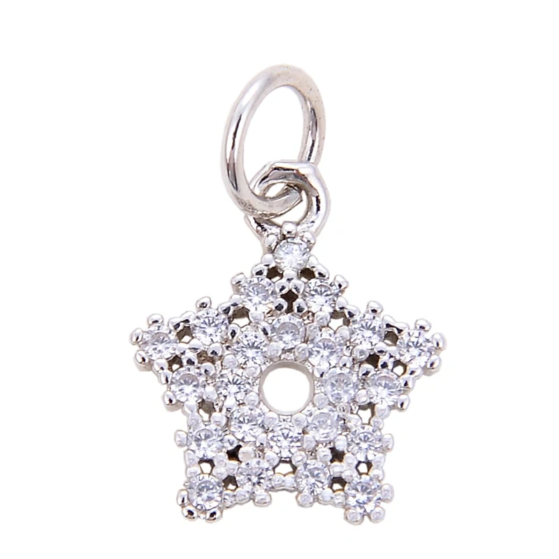 Trendy Red Sun Blue Night Star Moon Universe Celestial Rainbow Charm Pendant,Gold Plated Zircon Jewelry Findings Supply S09