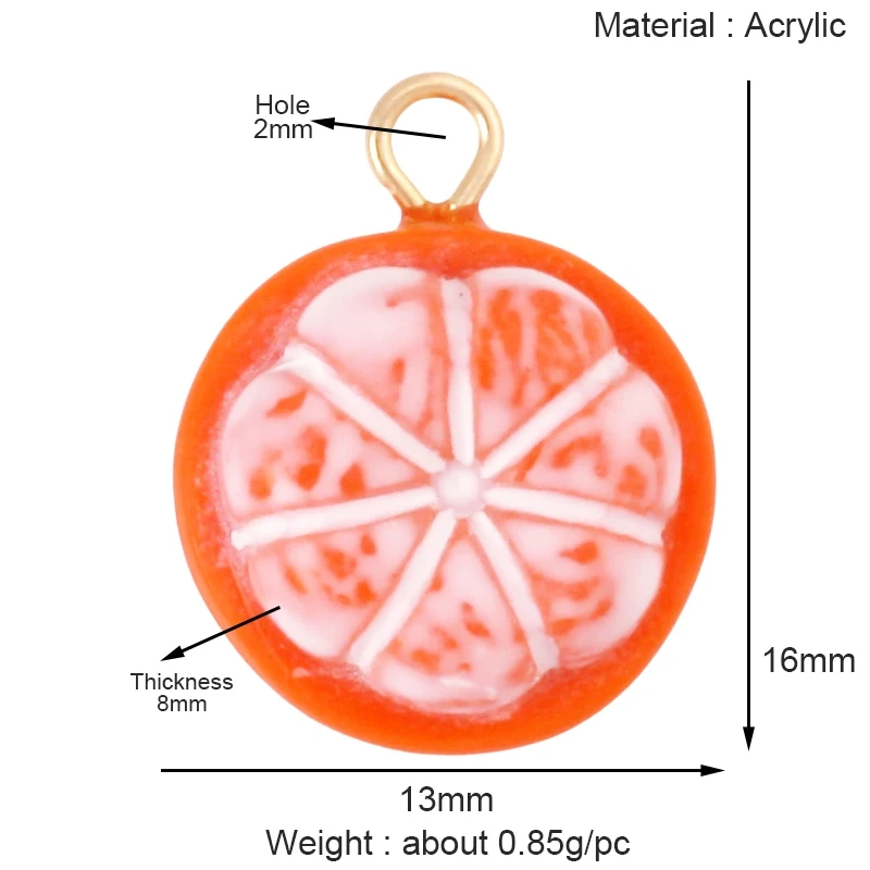 Arylic 3D Fruit Strawberry Grape Mango Durian Water Melon Cherry Pomegranate Charm Pendant,Jewelry Necklace Bracelet  Supply S18