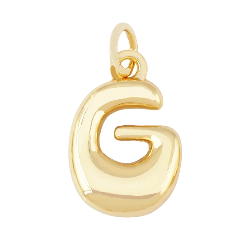 New Cute Without Zircon Brass Initial Name A-Z Letter Charm Pendant,Real 18K Gold Plated Necklace Bracelet Jewelry Supplies S51