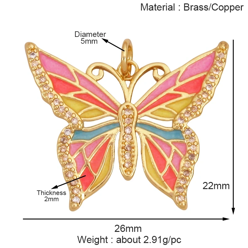 Trendy Butterfly Dragonfly Bee Bird Jumbo Focal Charm Pendant,Real 18K Gold Plated Colour,Craft Jewelry Necklace  Supplies S32