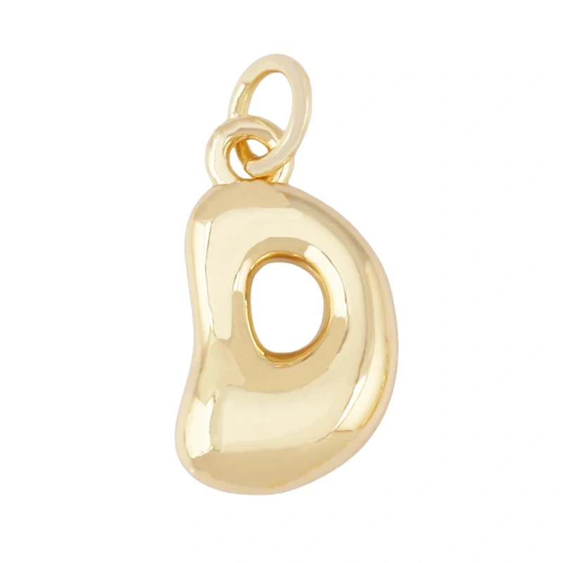 New Cute Without Zircon Brass Initial Name A-Z Letter Charm Pendant,Real 18K Gold Plated Necklace Bracelet Jewelry Supplies S51