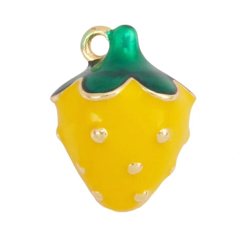 Cute 3D Dragon Fruit Strawberry Water Melon Cherry Banana Peach Charm Pendant,Jewelry Necklace Bracelet DIY Making Supplies S40