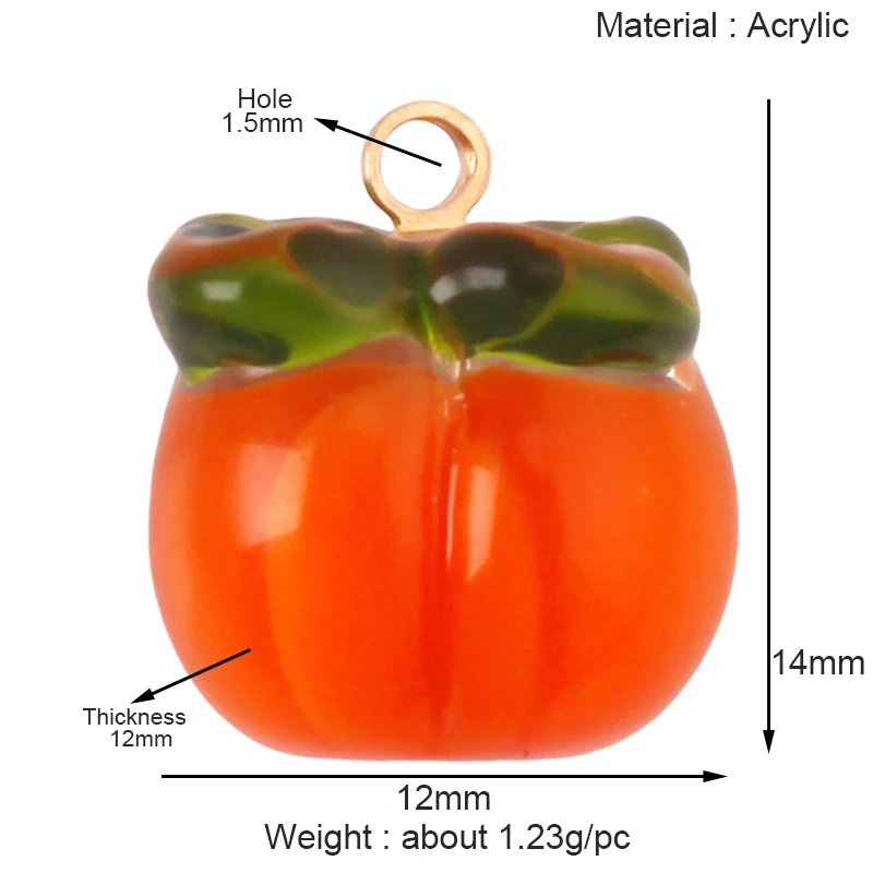 Arylic 3D Fruit Strawberry Grape Mango Durian Water Melon Cherry Pomegranate Charm Pendant,Jewelry Necklace Bracelet  Supply S18