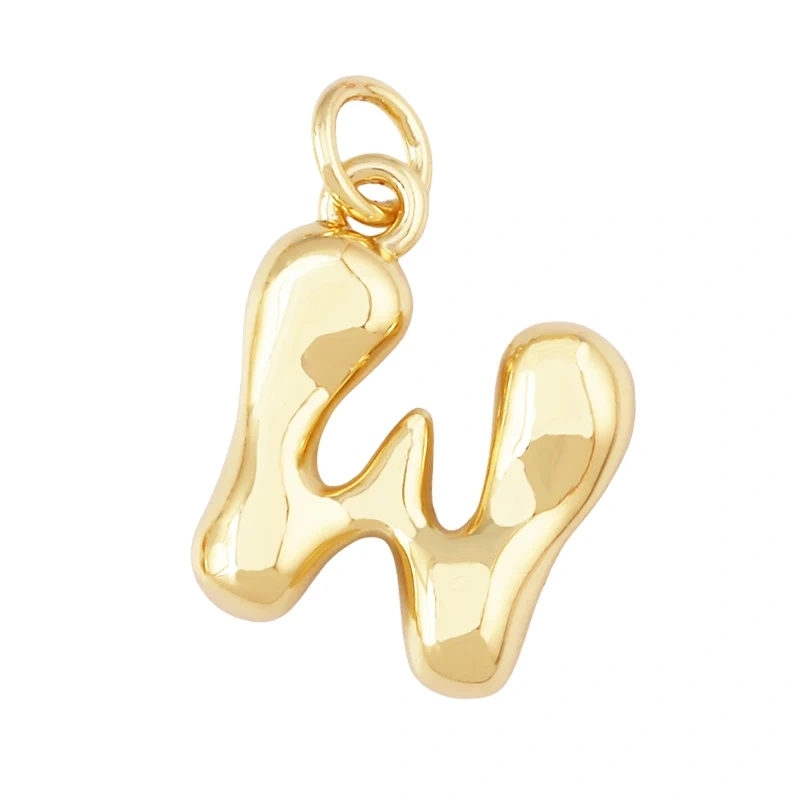 New Cute Without Zircon Brass Initial Name A-Z Letter Charm Pendant,Real 18K Gold Plated Necklace Bracelet Jewelry Supplies S51