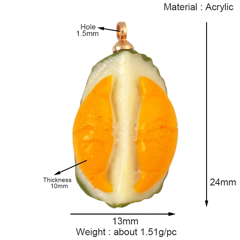 Arylic 3D Fruit Strawberry Grape Mango Durian Water Melon Cherry Pomegranate Charm Pendant,Jewelry Necklace Bracelet  Supply S18