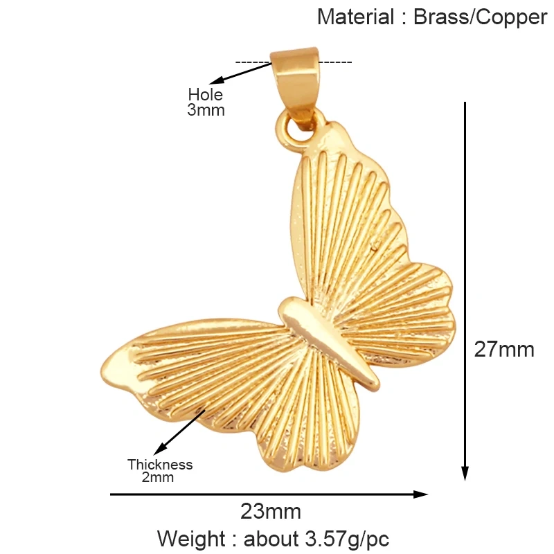 Trendy Butterfly Dragonfly Bee Bird Jumbo Focal Charm Pendant,Real 18K Gold Plated Colour,Craft Jewelry Necklace  Supplies S32