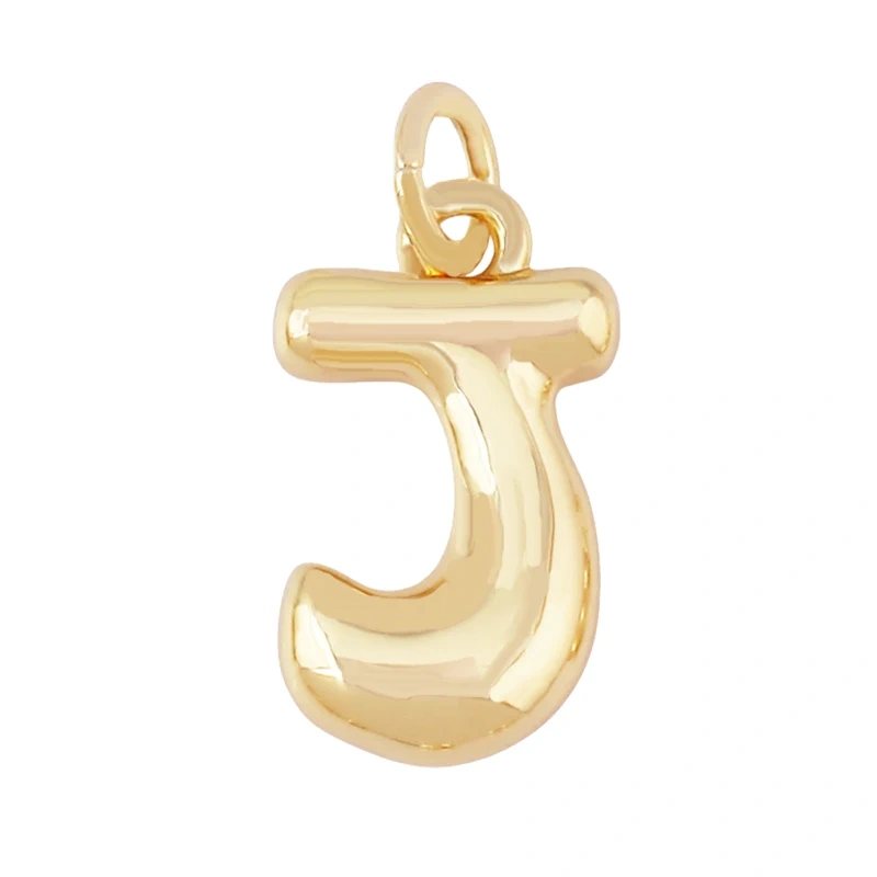 New Cute Without Zircon Brass Initial Name A-Z Letter Charm Pendant,Real 18K Gold Plated Necklace Bracelet Jewelry Supplies S51