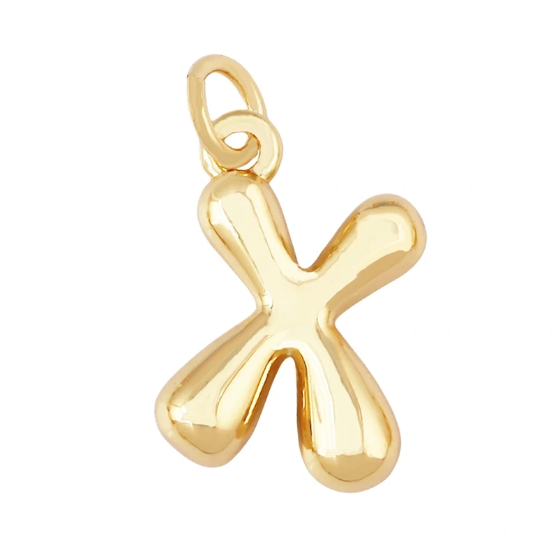 New Cute Without Zircon Brass Initial Name A-Z Letter Charm Pendant,Real 18K Gold Plated Necklace Bracelet Jewelry Supplies S51