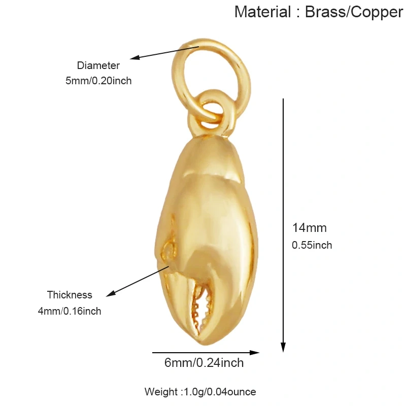 Brass Charm Mini Pendant Starfish Seahorse Shell Turtle Crab, DIYJewelry Making Supplies Accessories S49