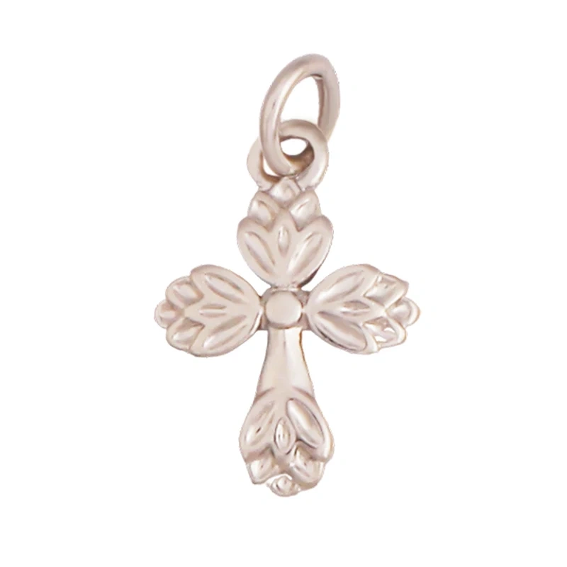 Super Mini Brass Cross Pendant K42 Mini Charm 18K Gold Plated Jewelry Accessory K42