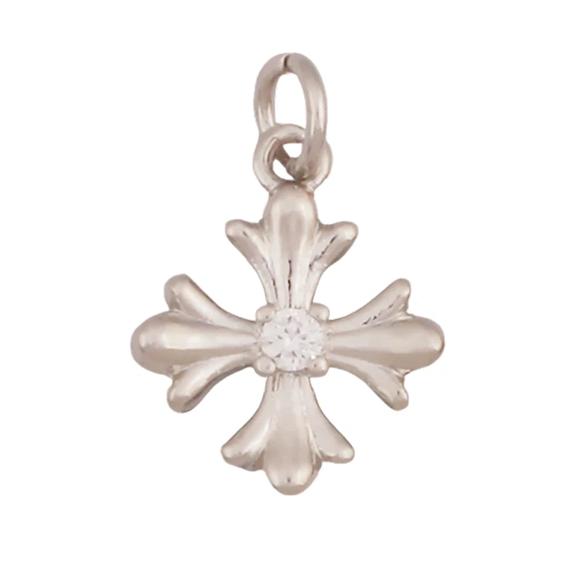 Super Mini Brass Cross Pendant K42 Mini Charm 18K Gold Plated Jewelry Accessory K42