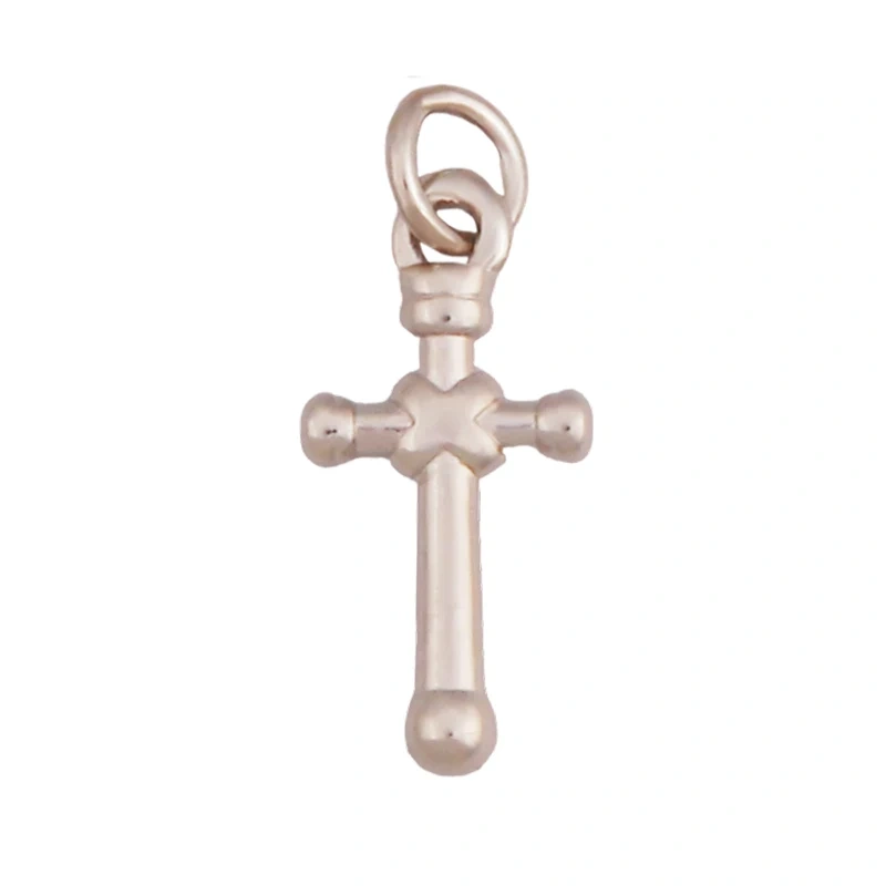 Super Mini Brass Cross Pendant K42 Mini Charm 18K Gold Plated Jewelry Accessory K42